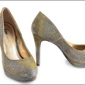 Silver and Gold Sparkly Pumps